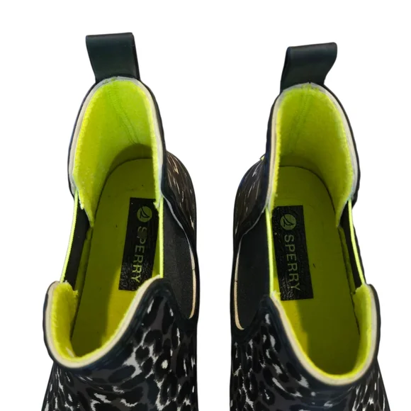 Sperry Women's Size 10 Torrent Rubber Leaopard Chelsea Rain Boots  STS89005 - Picture 5 of 8